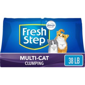 Fresh Step Multi-Cat Scented Litter with the Power of Febreze, Clumping Cat Litter, 38 lbs