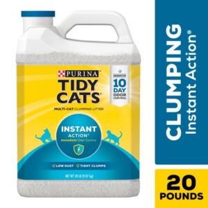 Purina Tidy Cats Clumping Cat Litter, Instant Action Multi Cat Litter, 20 lb. Jug