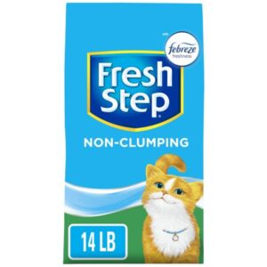 Fresh Step Non-Clumping Premium Cat Litter with Febreze Freshness, Scented – 14 Pounds