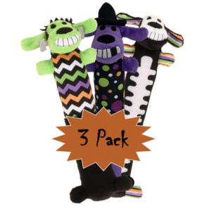 Multipet Halloween Plush Loofa Dog Toy 3 Pack Bundle