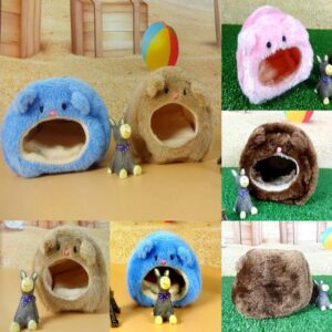 SPRING PARK Small Animals House Small Pet Hamster Hanging Bed House Hammock Cute Furit Winter Warm Fleece Guinea Pig Hedgehog Chinchilla Bed House Cage Nest Hamster Accessories