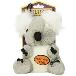 Multipet Look Who’s Talking Plush Koala Bear Dog Toy