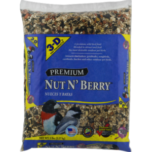 3-D Pet Products Premium Nut N’ Berry Blend Wild Bird Food, 5 lb.