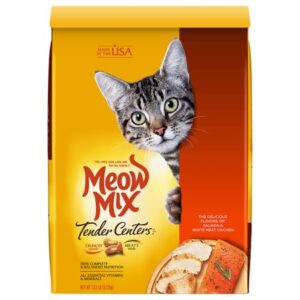 Meow Mix Tender Centers Salmon & White Meat Chicken Dry Cat Food, 13.5 Pounds