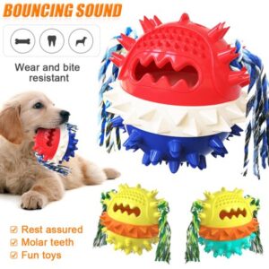 Amerteer Squeaky Dog Toys for Large Breed Aggressive Chewers Almost Indestructible, Dog Squeaking Toys Durable Tough Dog Chew Toys for Medium Large Fun to Teething and Fetch