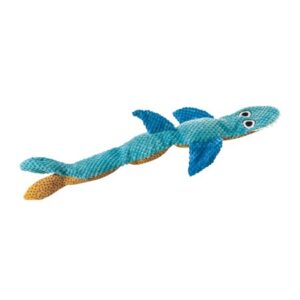 Petstages Stuffing Free Floppy Shark Dog Toy, Blue, Large