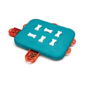 Outward Hound Casino Interactive Treat Puzzle Dog Toy, Turquoise, One-Size