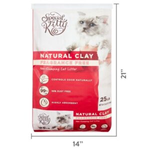 Special Kitty Fragrance Free Natural Clay Non-Clumping Cat Litter, 25 lb