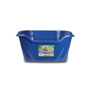 Vibrant Life High Sided Hideout Cat Litter Box, Blue