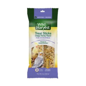 Wild Harvest Crispy Honey Flavor Treat Sticks for Cockatiel, 8 oz