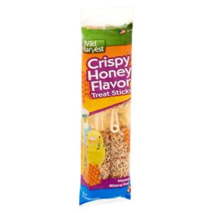 Wild Harvest Crispy Honey Flavor Treat Sticks for Parakeets, 8 oz