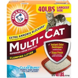 Arm & Hammer Multi-Cat Clumping Cat Litter, Scented 40lb