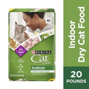 Purina Cat Chow Indoor Dry Cat Food, Hairball + Healthy Weight, 20 lb. Bag