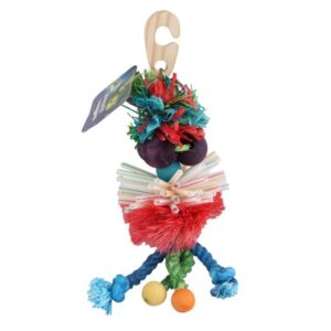 All For Paws Plastic Wood Rope Bird Hanging Toy