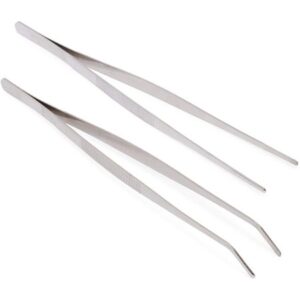 4 Pcs Reptile Feeding Tongs, Snakes Lizards Curved & Straight Forceps