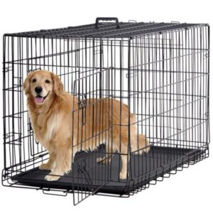 BestPet Double-Door Metal Dog Crate with Divider and Tray, X-Large, 48″L