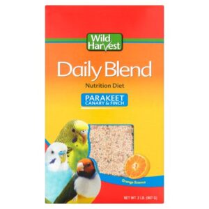 Wild Harvest Daily Blend Bird Food for Parakeet, Canary & Finch, 2 lb