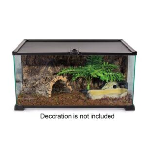 REPTI-ZOO Knock-Down Mini Glass Reptile Habitat, 360 Rotation, 20”×12”×14”(14.5 gallon), Easy Assembly.