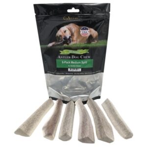 Deluxe Naturals Elk Antler Dog Chew 6-Pack, Medium Split Antlers