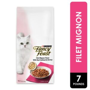 Fancy Feast Dry Cat Food, Filet Mignon Flavor With Real Seafood & Shrimp, 7 lb. Bag