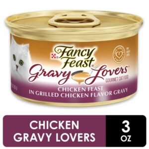 Fancy Feast Gravy Wet Cat Food, Gravy Lovers Chicken Feast in Grilled Chicken Flavor Gravy, 3 oz. Can