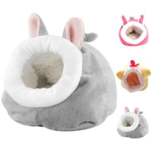 SPRING PARK Hamster Bed House, Winter Warm Cotton Cage Nest for Small Pet Animals Guinea Pig Hedgehog Chinchilla Ferret Rat, Hamster Bed Accessories Cage Toys House Supplies