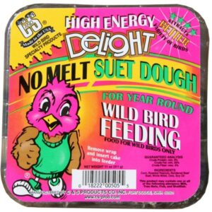 C&S High Energy Delight No-melt Suet Dough, 11 oz Cake, Wild Bird Feed