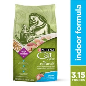 Purina Cat Chow Naturals, Dry Indoor Cat Food With Added Vitamins, Minerals and Nutrients, 3.15 lb. Bag
