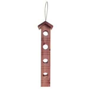 Pennington Cedar Wild Bird Suet Feeder, 4 Plug Capacity