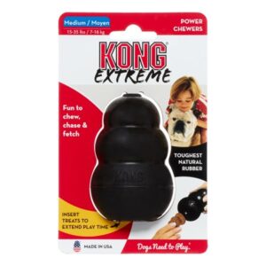 KONG Extreme Durable Rubber Dog Toy, Medium, Black