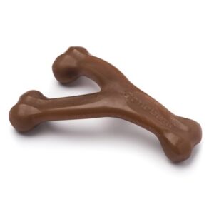 Benebone Real Peanut Durable Wishbone Dog Chew Toy, Medium