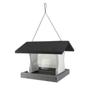 Panacea Products Plastic Wild Bird Hopper Seed Feeder Gray, 4.5 lb. Capacity