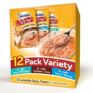 Delectables Lickable Cat Treats Stew Variety Pack, 12 Count (16.8 oz.)