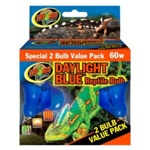 Zoo Med Daylight Blue Reptile Bulb – 2 Pack (60 Watt)