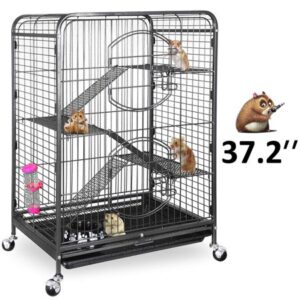 ZenStyle 37″ Ferret Cage Rabbit Guinea Pig Chinchilla Rat Small Animal House 4 Levels