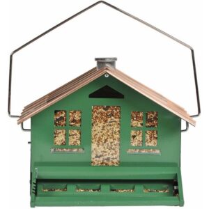 Perky-Pet Green Squirrel-Be-Gone II Wild Bird Feeder Home – 8 lb Capacity