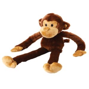 Multipet Swingin’ Safari Plush Squeaky Monkey Dog Toy