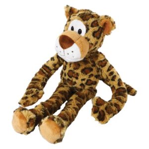 Multipet Swingin’ Safari Plush Squeaky Leopard Dog Toy