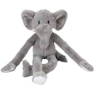 Multipet Swingin’ Safari Plush Squeaky Elephant Dog Toy