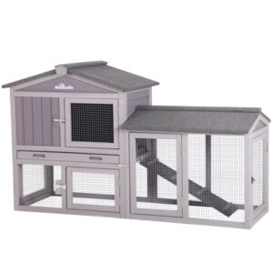 Aivituvin Indoor Rabbit Hutch Wooden Bunny Cage Outdoor Small Animal Houses for Guinea Pig