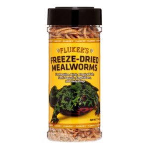 Fluker’s Freeze-Dried Mealworms Reptile Bird Turtle Food, 1.7 Oz