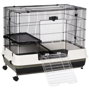 Pawhut Rolling Small Animal Cage for Hamsters, Chinchillas, & Gerbils