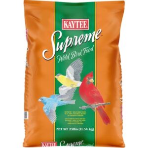 Kaytee Supreme Wild Bird Feed and Seed Millet-Free, 25 lb. Bag