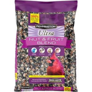 Pennington Ultra Fruit & Nut Blend, Wild Bird Seed and Feed, 12 lb. Bag