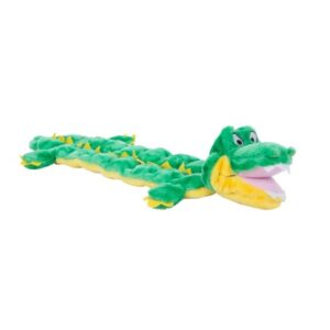 Outward Hound Squeaker Matz Plush Gator Dog Toy, Green, XL