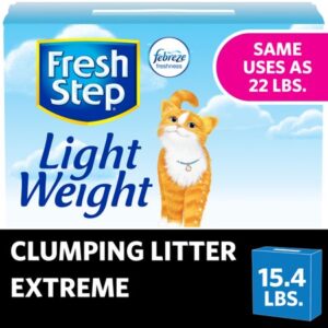 Fresh Step Lightweight Extreme Scented Litter with the Power of Febreze, Clumping Cat Litter, 15.4 Pounds