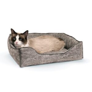 K&H Amazin Kitty Lounger Pet Cat Bed, Gray