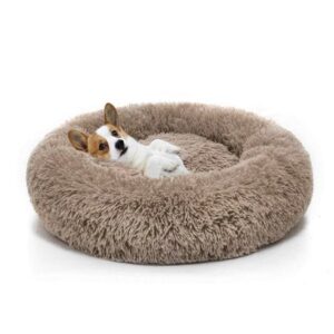 OTOEZ Round Plush Pet Bed for Dogs & Cats