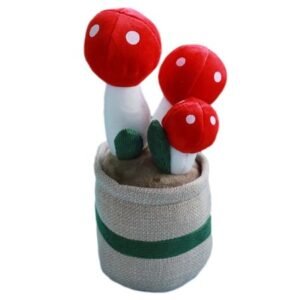 Bellanny Plush Toys, Plush Colorful Mushroom Bouquet Plant, Simulation Plush Potted Toy Green Plant Ornaments, Kawaii Soft Plush Toy Accessory for Home Office Decoration masterly