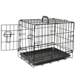 Paws & Pals Wire Dog Crate with Tray, Single Door, XX-Small, 20″L